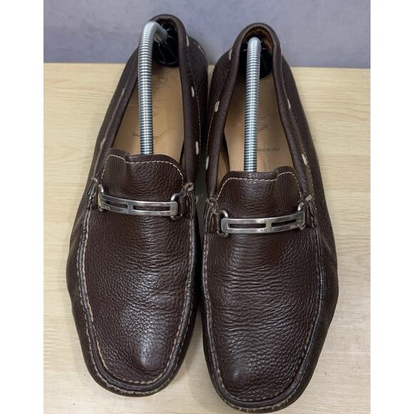 PRADA Driving Loafers Mens 2D 2172 Brown Leather Slip On Shoes Size 9.5 - Picture 2 of 10
